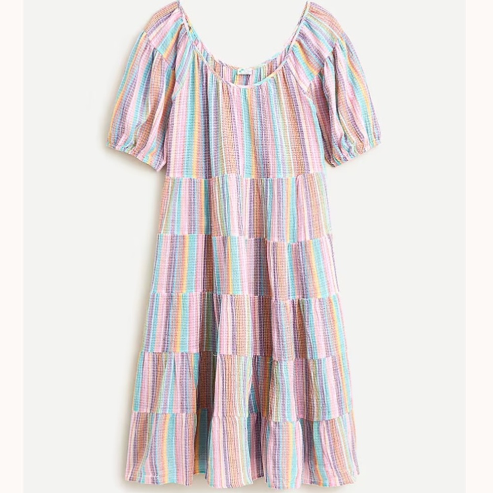 J. Crew Multicolor Striped Swim Coverup